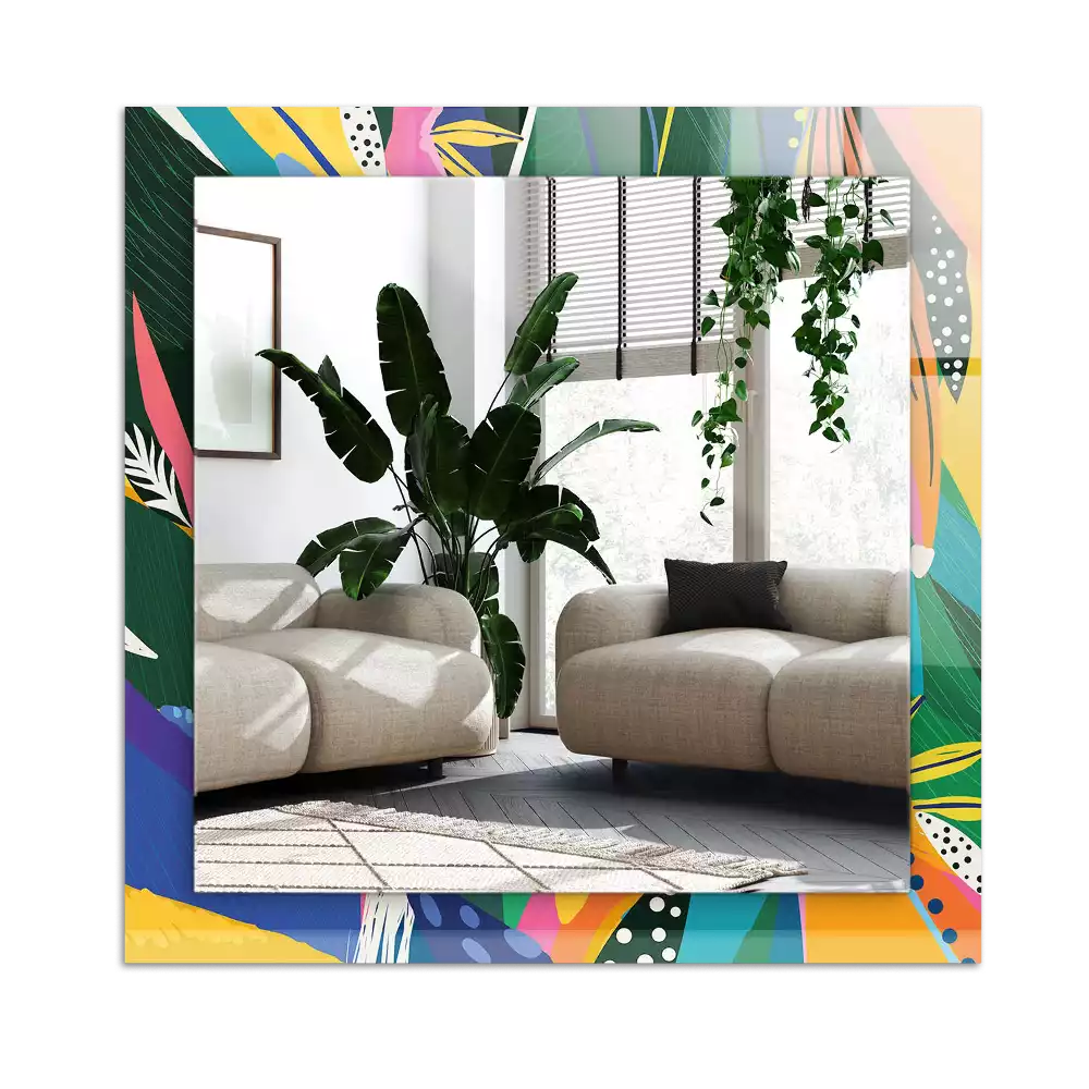 Espelho decorado Padrão abstrato colorido