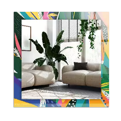 Espelho decorado Padrão abstrato colorido