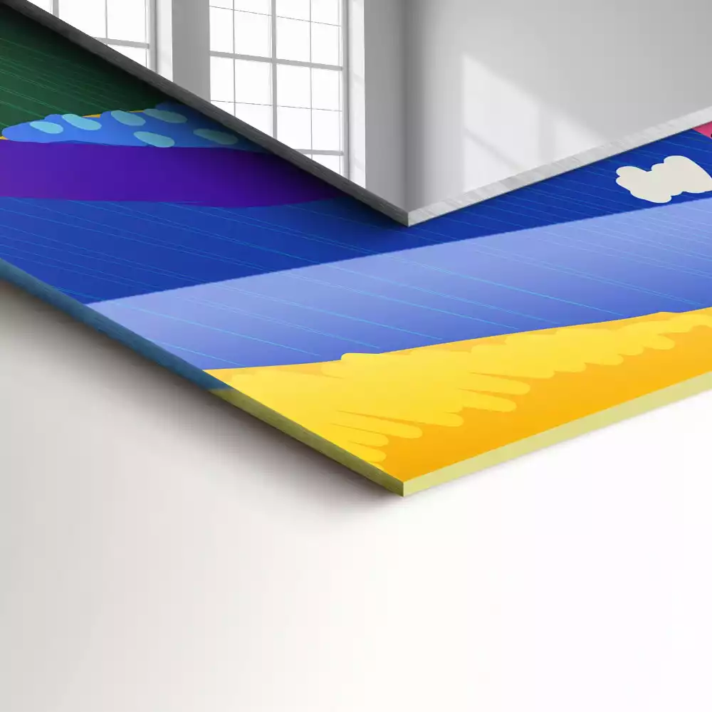 Espelho decorado Padrão abstrato colorido