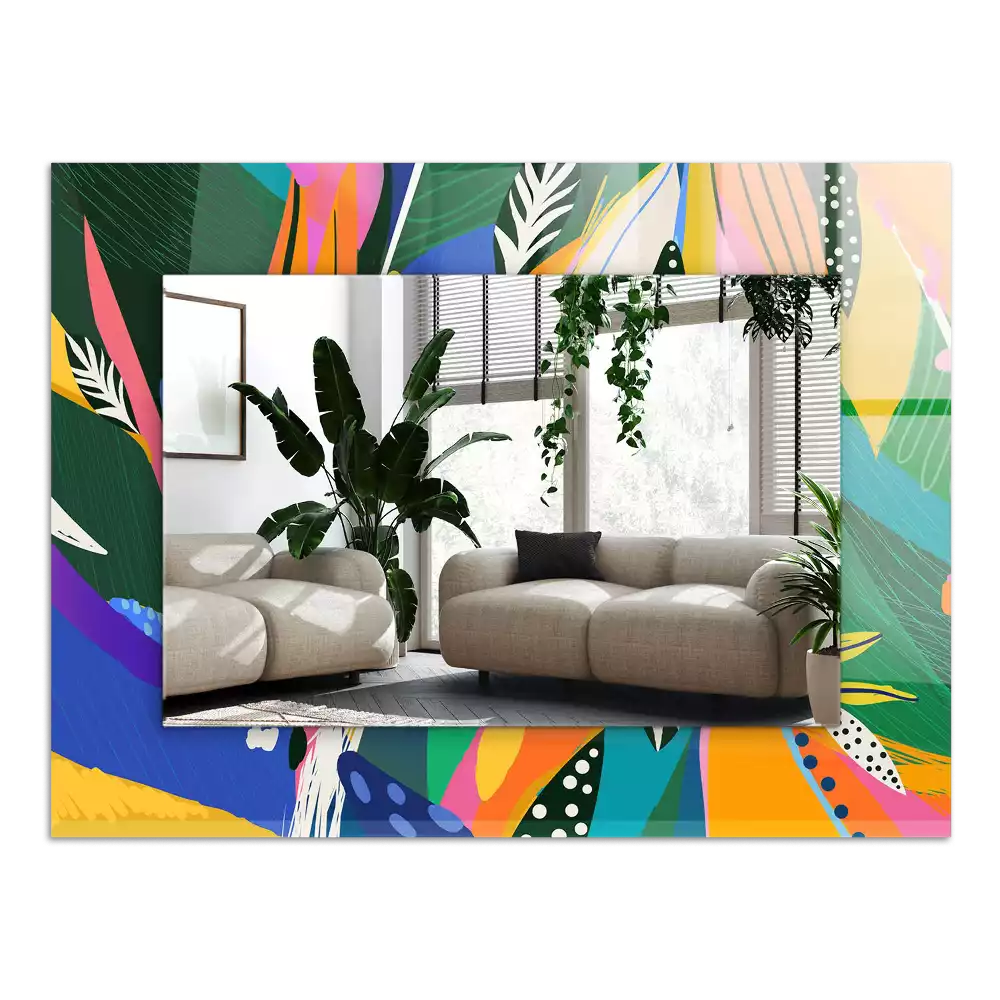 Espelho decorado Padrão abstrato colorido