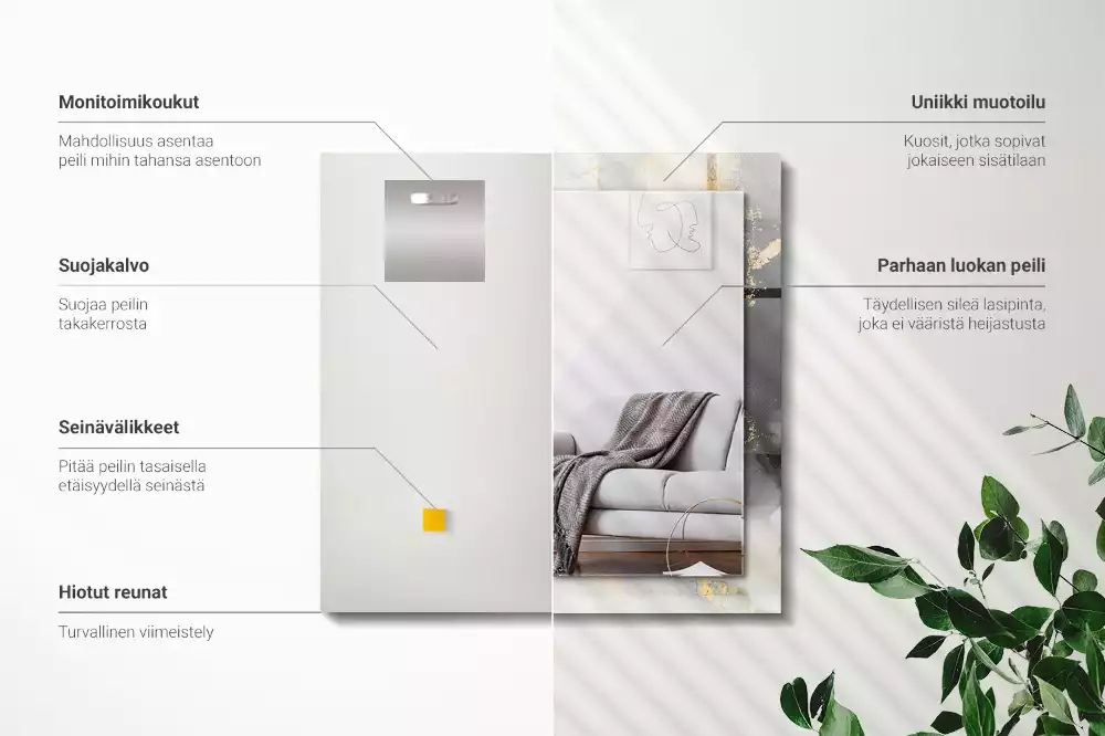 Espelho decorado Arte moderna abstrata