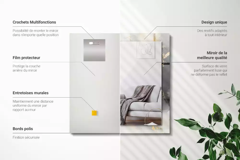 Espelho decorado Arte moderna abstrata