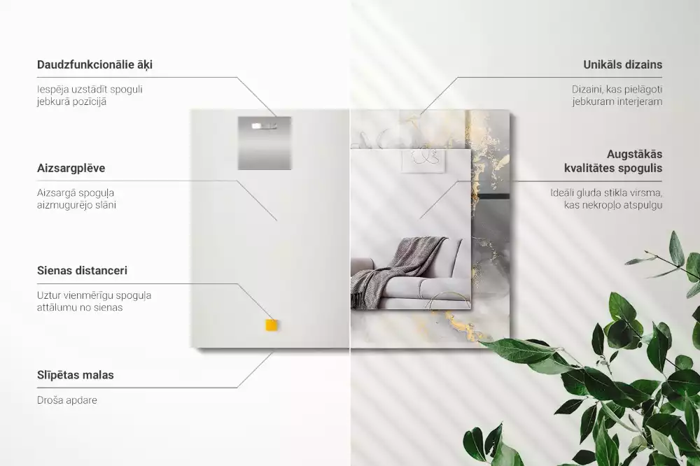 Espelho decorado Arte moderna abstrata