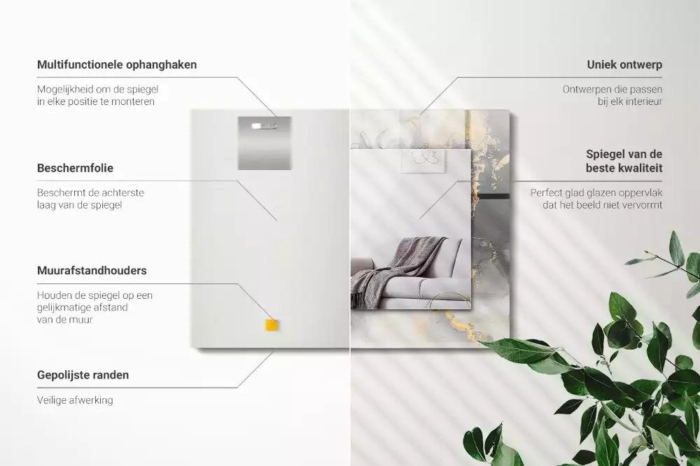 Espelho decorado Arte moderna abstrata