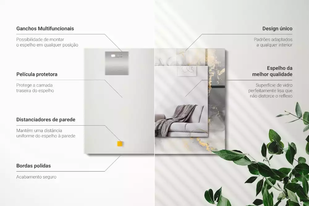 Espelho decorado Arte moderna abstrata