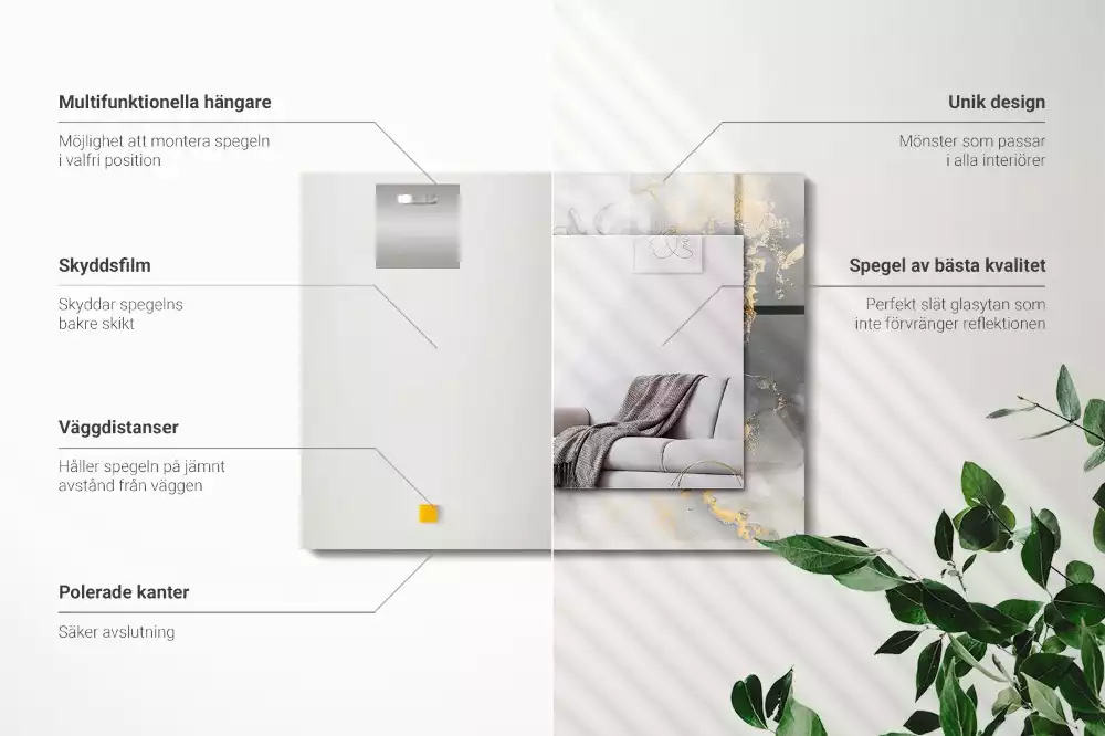 Espelho decorado Arte moderna abstrata