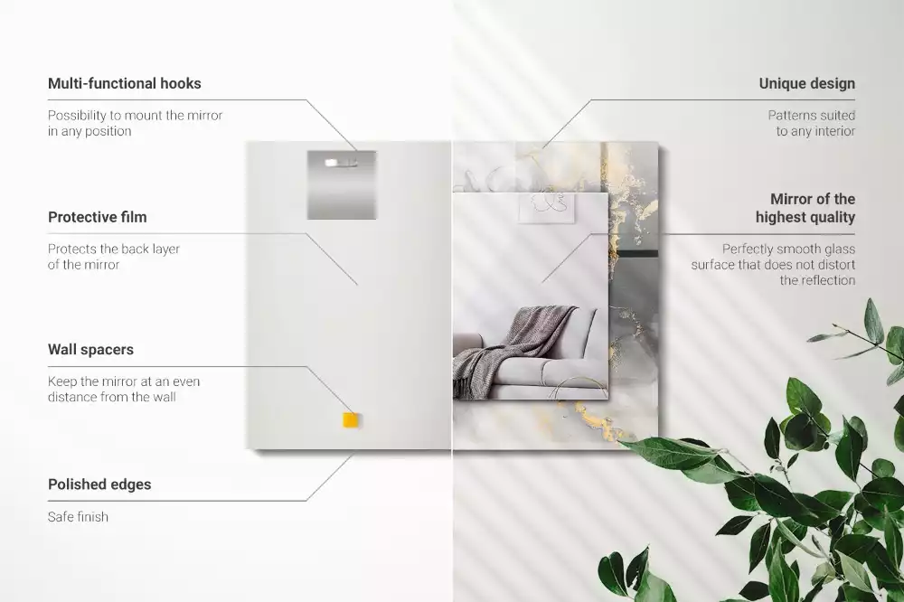 Espelho decorado Arte moderna abstrata