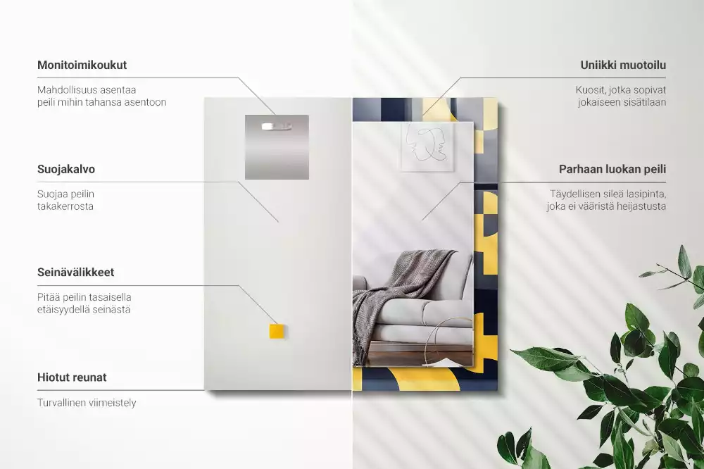 Espelho decorativo Padrão geométrico abstrato