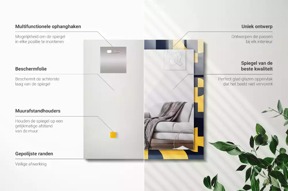 Espelho decorativo Padrão geométrico abstrato