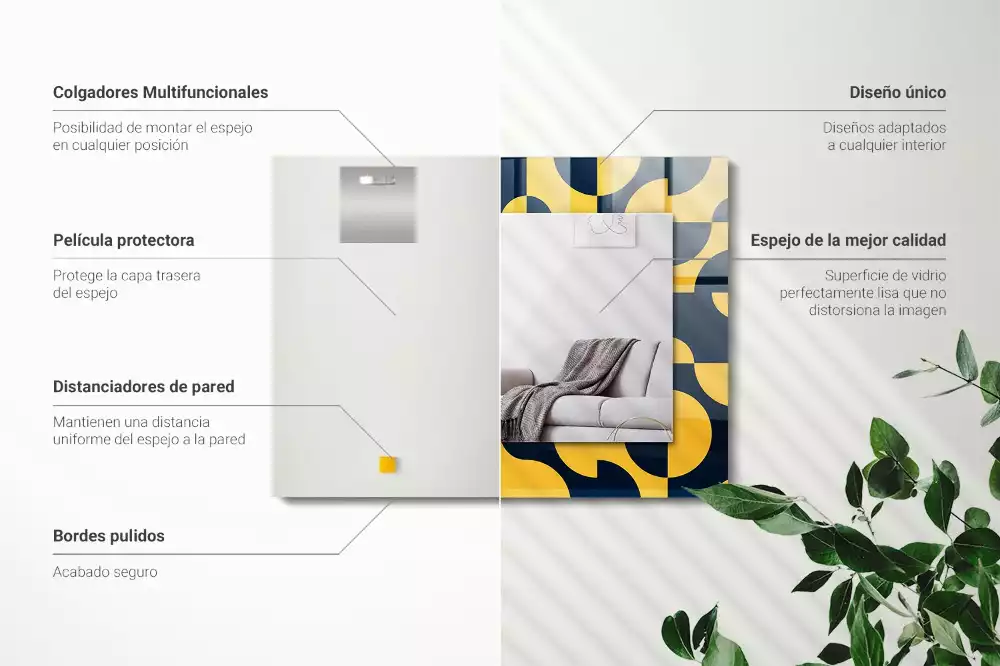 Espelho decorativo Padrão geométrico abstrato