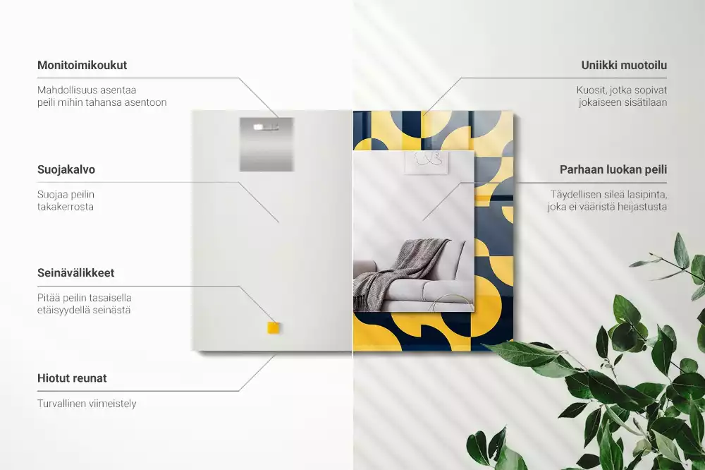 Espelho decorativo Padrão geométrico abstrato