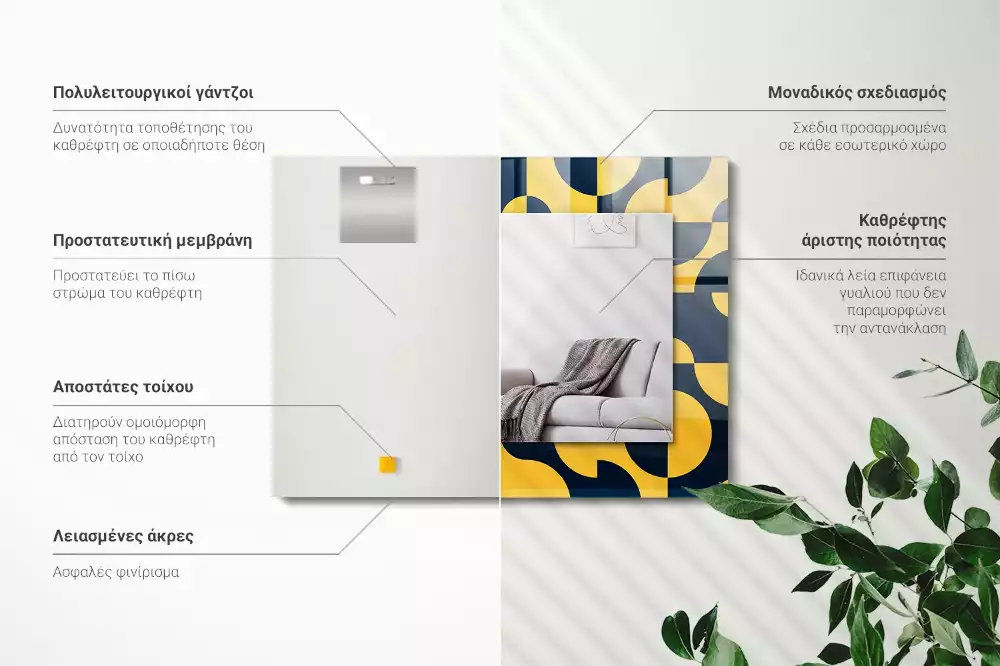 Espelho decorativo Padrão geométrico abstrato