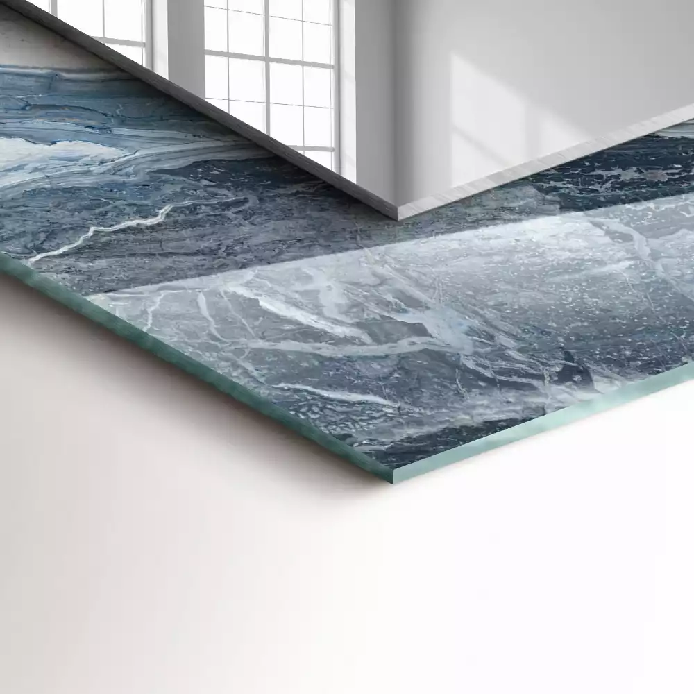 Espelho com moldura decorada Mármore em tons