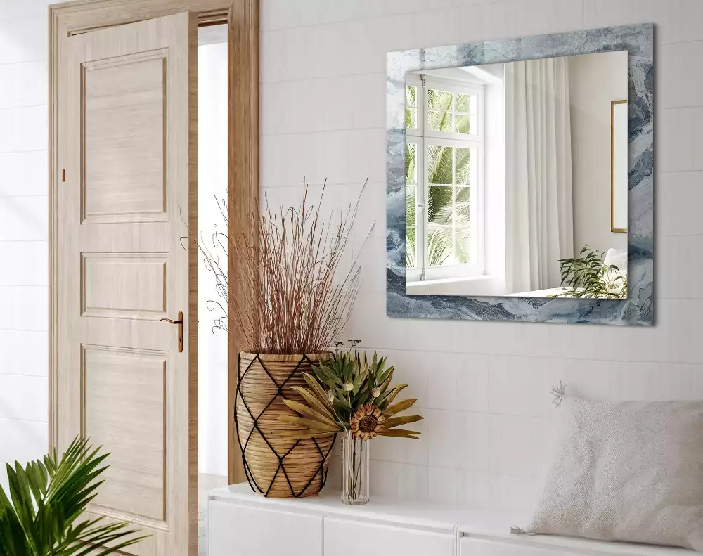 Espelho com moldura decorada Mármore em tons