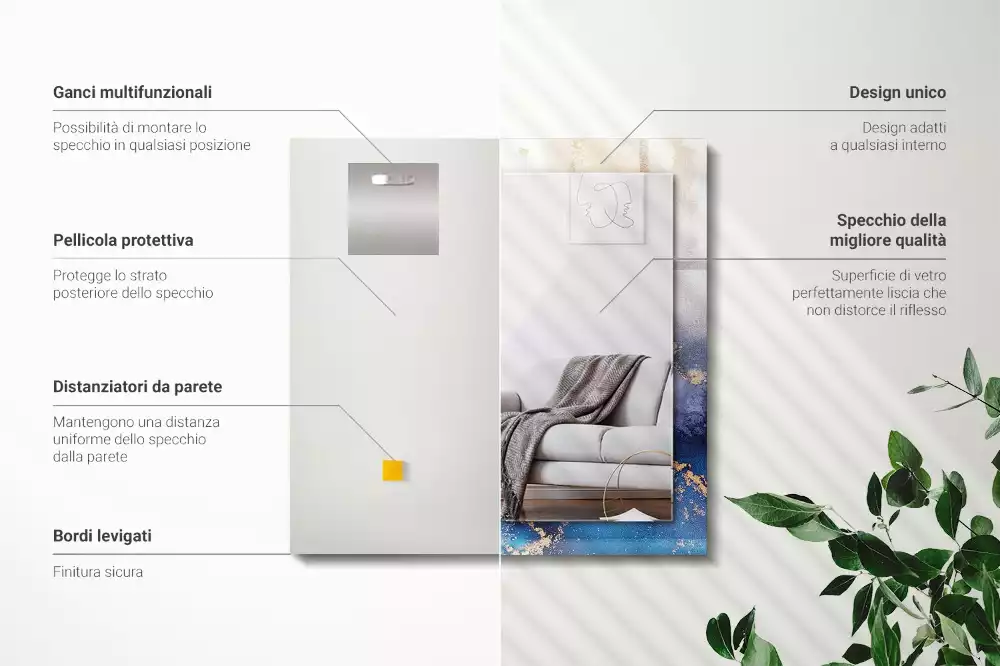 Espelho decorado Arte plástica abstrata