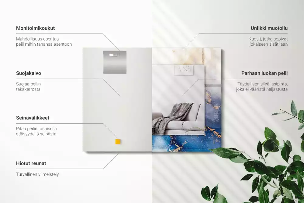 Espelho decorado Arte plástica abstrata