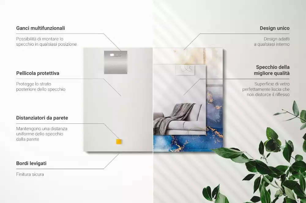 Espelho decorado Arte plástica abstrata