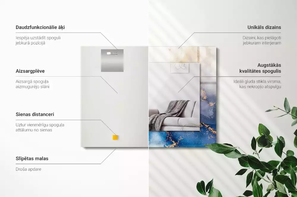 Espelho decorado Arte plástica abstrata