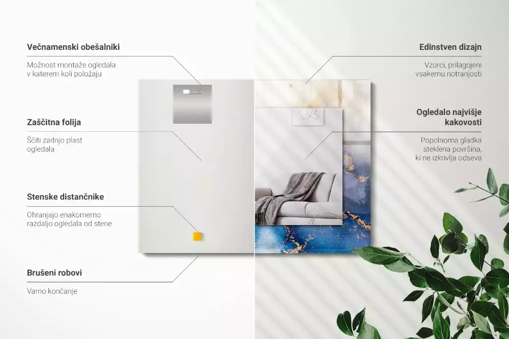 Espelho decorado Arte plástica abstrata