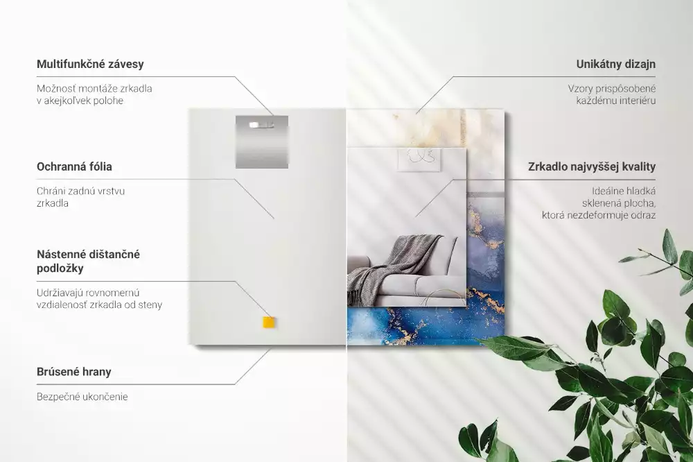 Espelho decorado Arte plástica abstrata