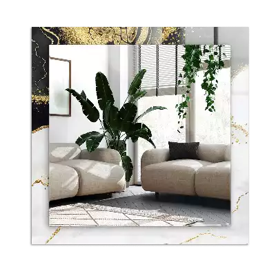 Espelho decorativo Arte abstrata em ouro