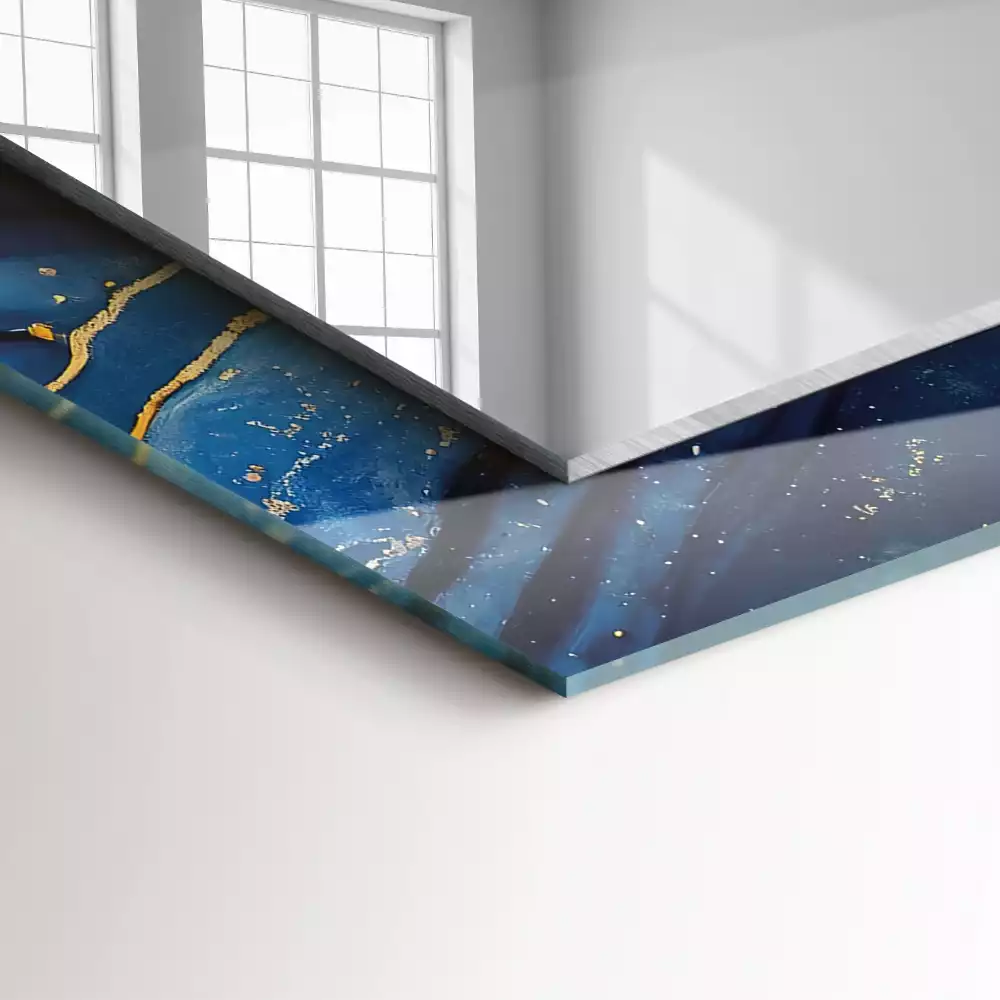 Espelho decorado Arte Abstrata em Mármore