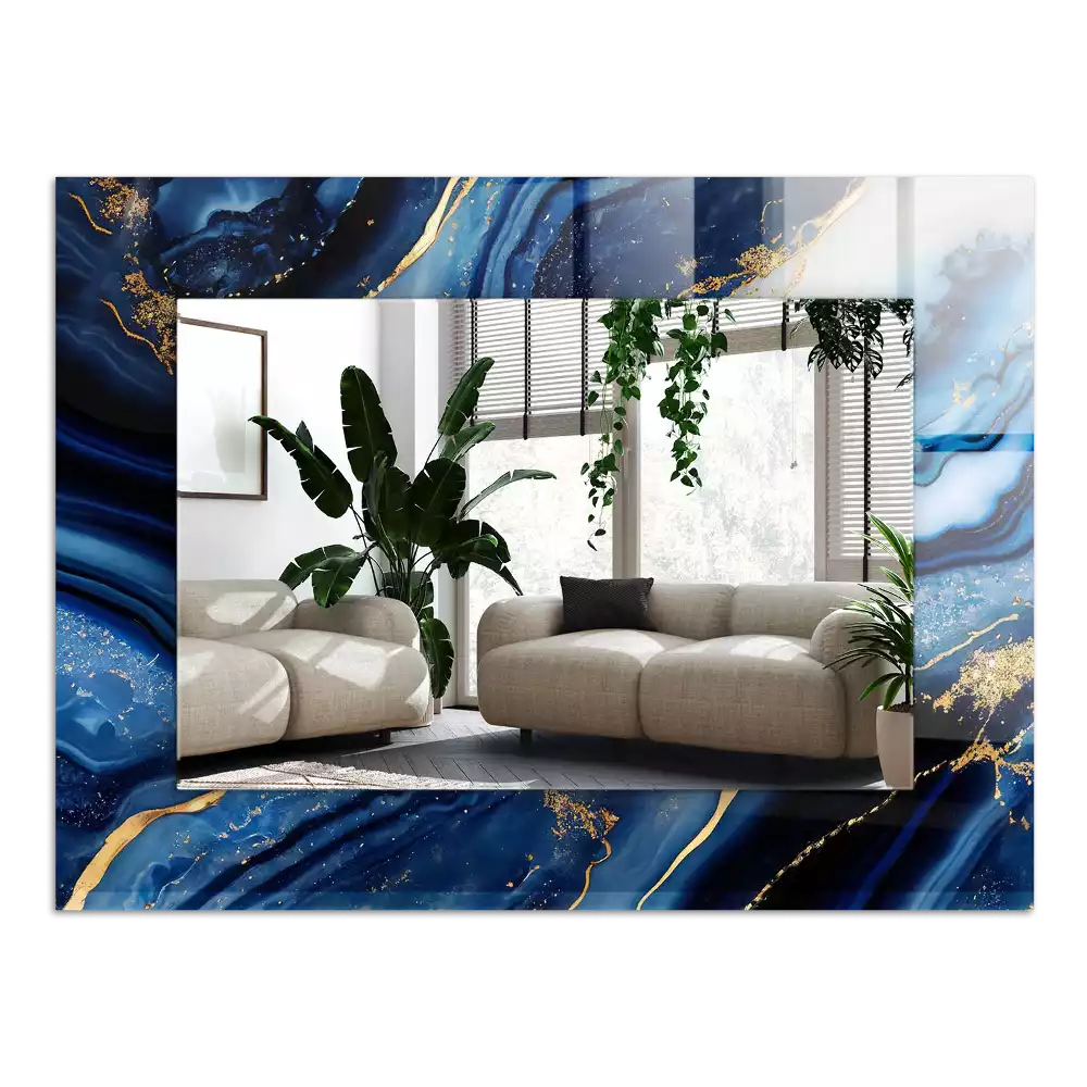 Espelho decorado Arte Abstrata em Mármore