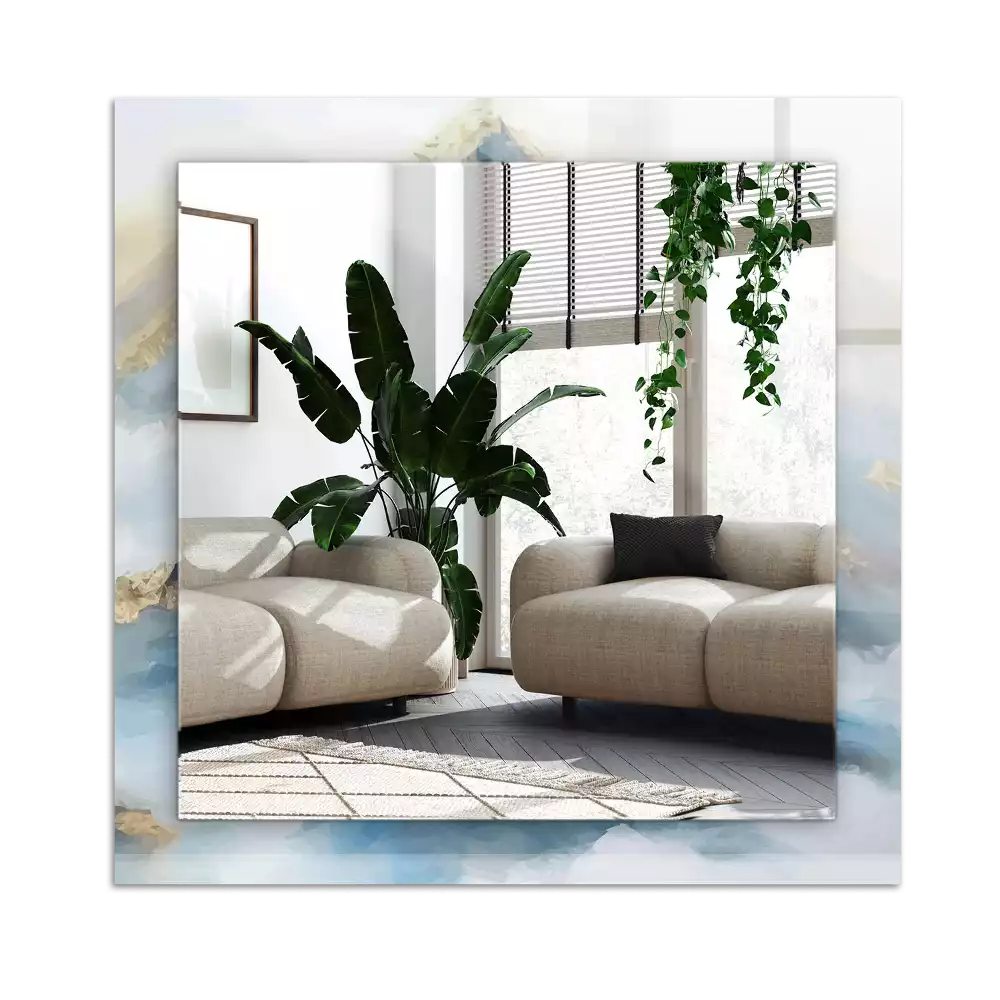 Espelho com moldura decorada Montanhas no nevoeiro