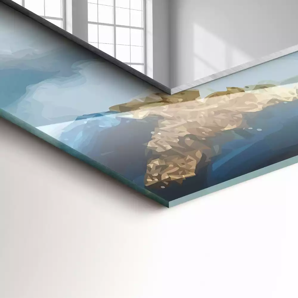 Espelho com moldura decorada Montanhas no nevoeiro