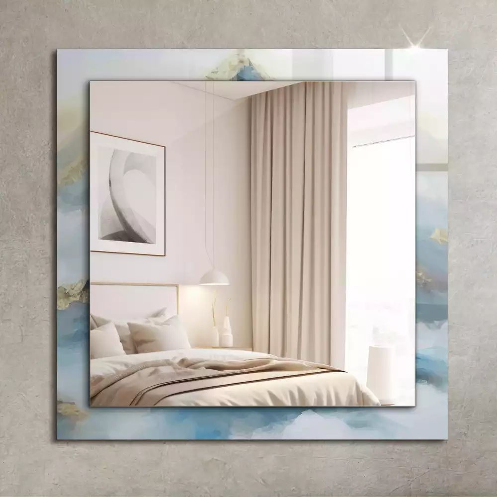 Espelho com moldura decorada Montanhas no nevoeiro