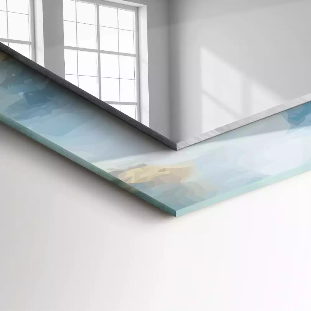 Espelho com moldura decorada Montanhas no nevoeiro