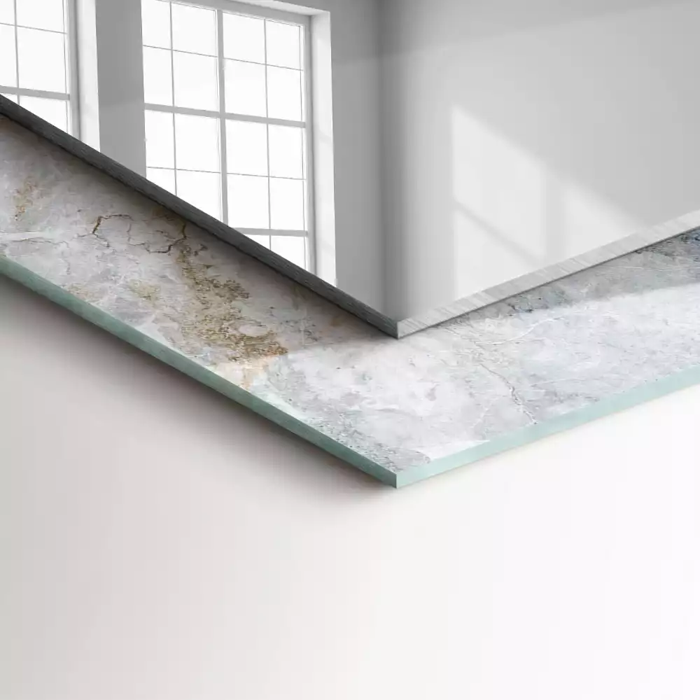 Espelho decorativo Mármore com veios cinzas