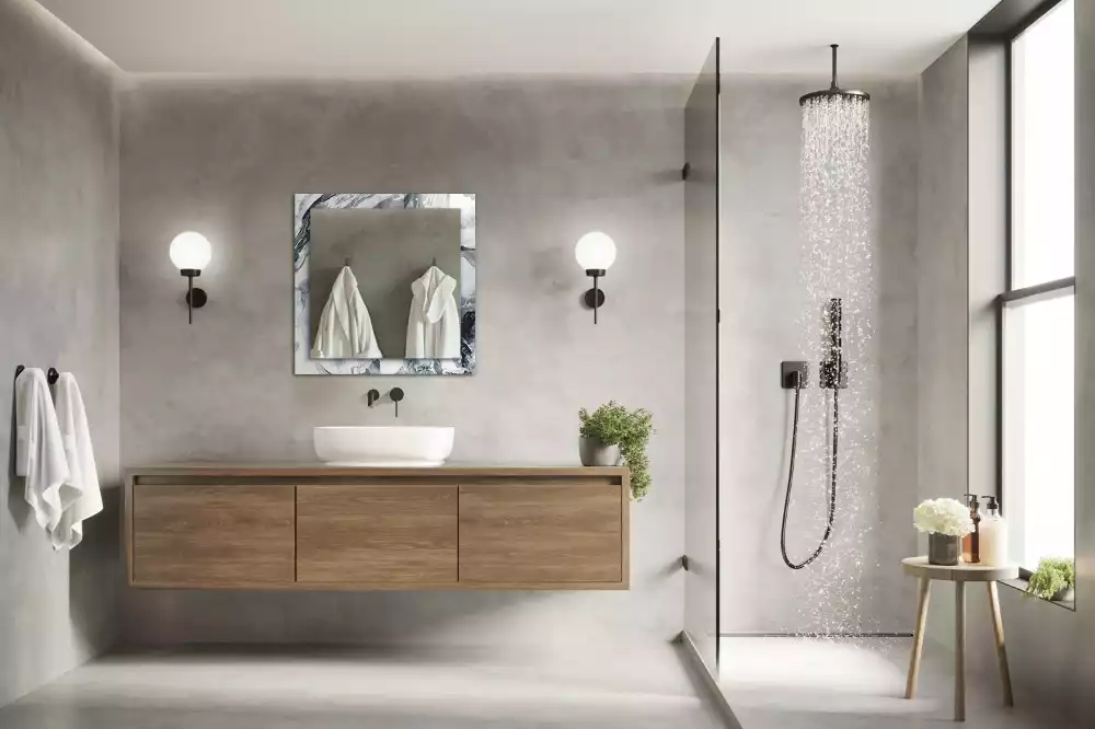 Espelho decorado Composição de pintura abstrata