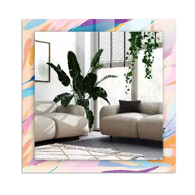 Espelho decorado Traços coloridos abstratos