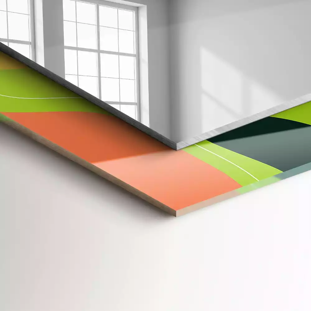 Espelho com moldura decorada Padrões coloridos abstratos