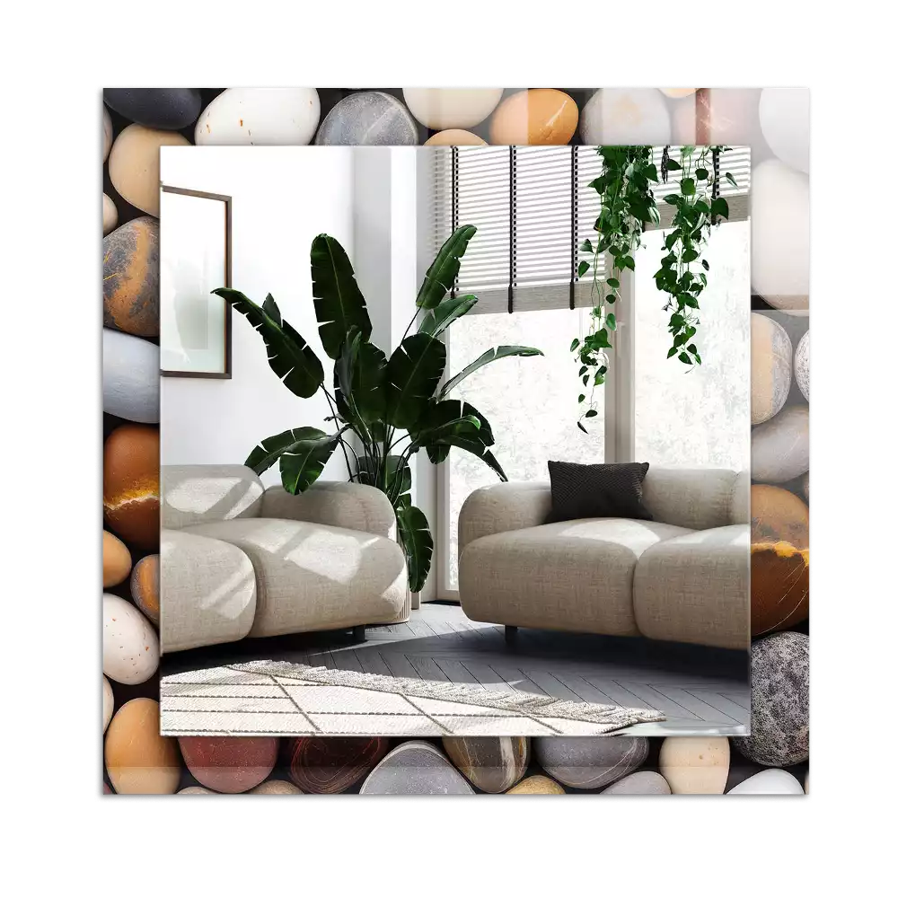 Espelho decorativo Pedras lisas coloridas