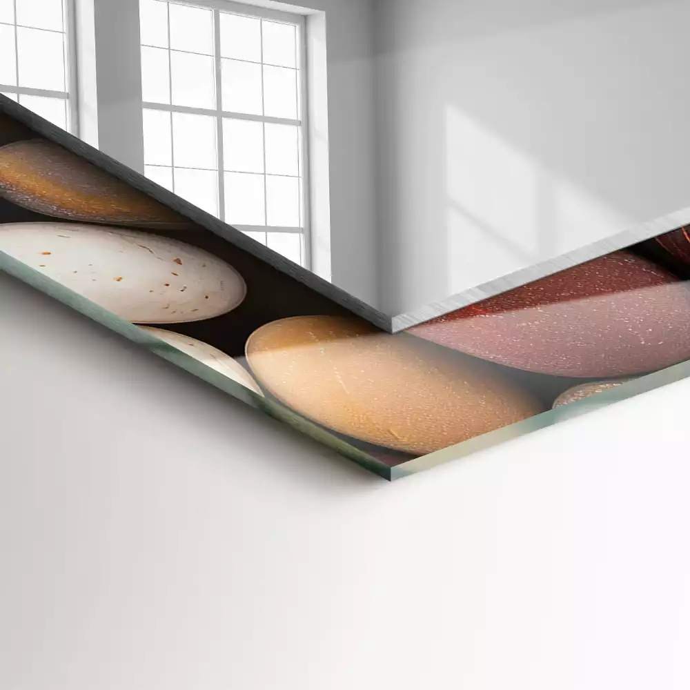 Espelho decorativo Pedras lisas coloridas