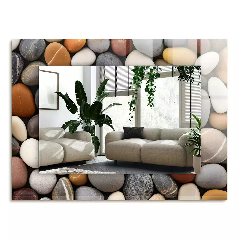 Espelho decorativo Pedras lisas coloridas