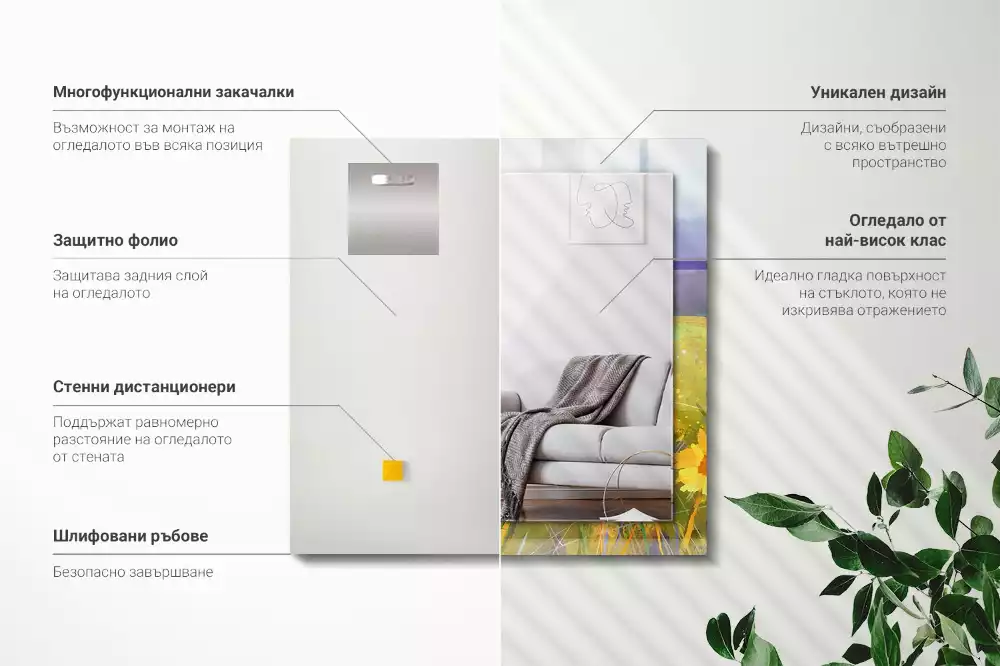 Espelho decorativo Campo de Girassóis