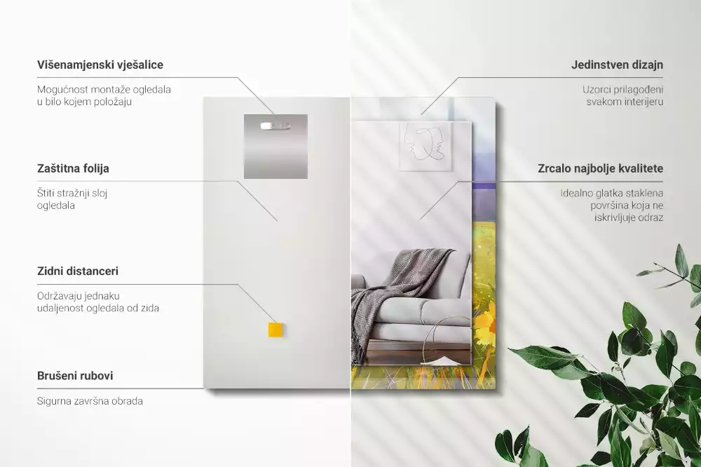 Espelho decorativo Campo de Girassóis