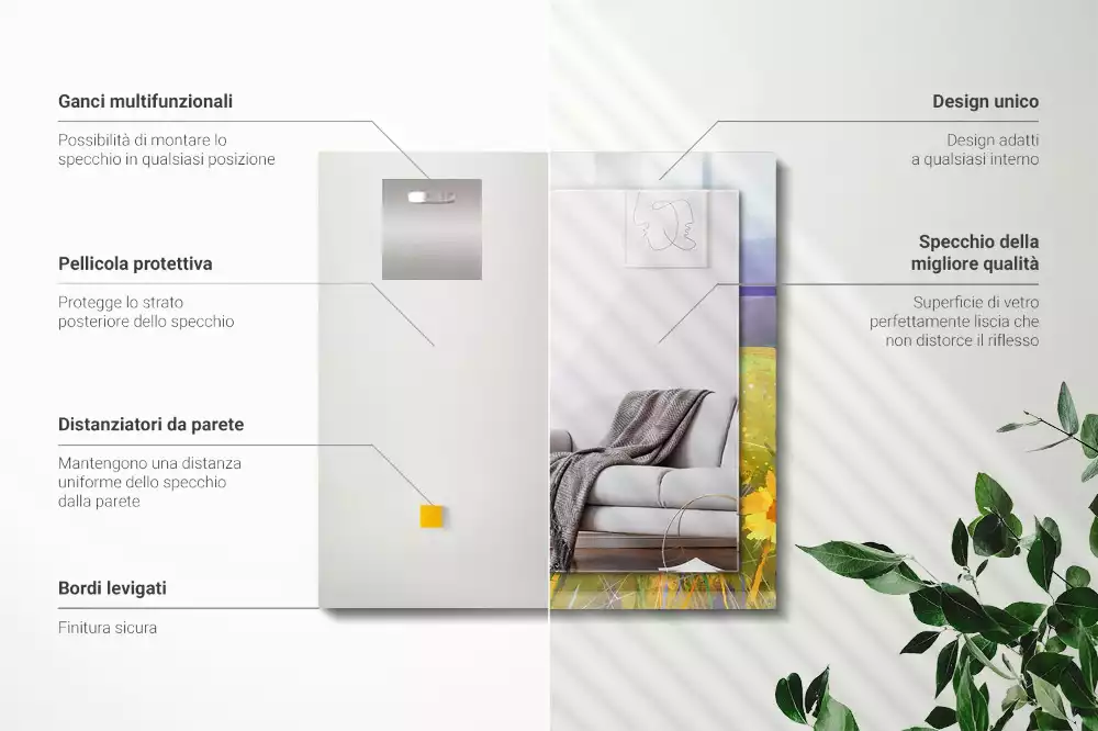 Espelho decorativo Campo de Girassóis