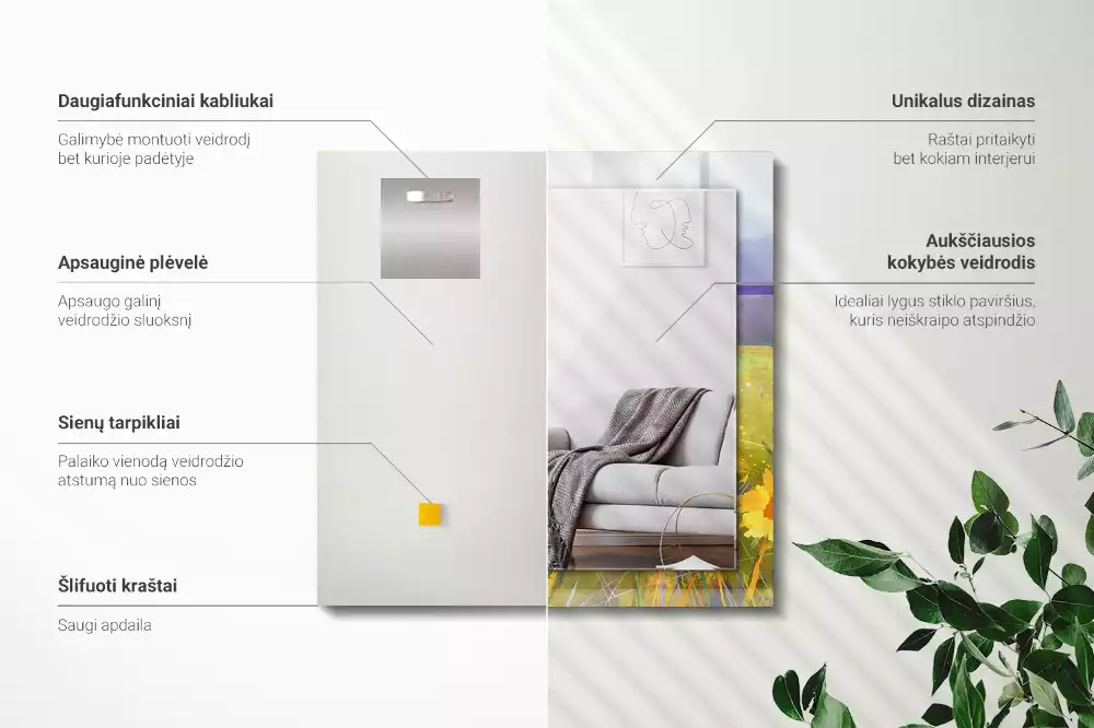 Espelho decorativo Campo de Girassóis