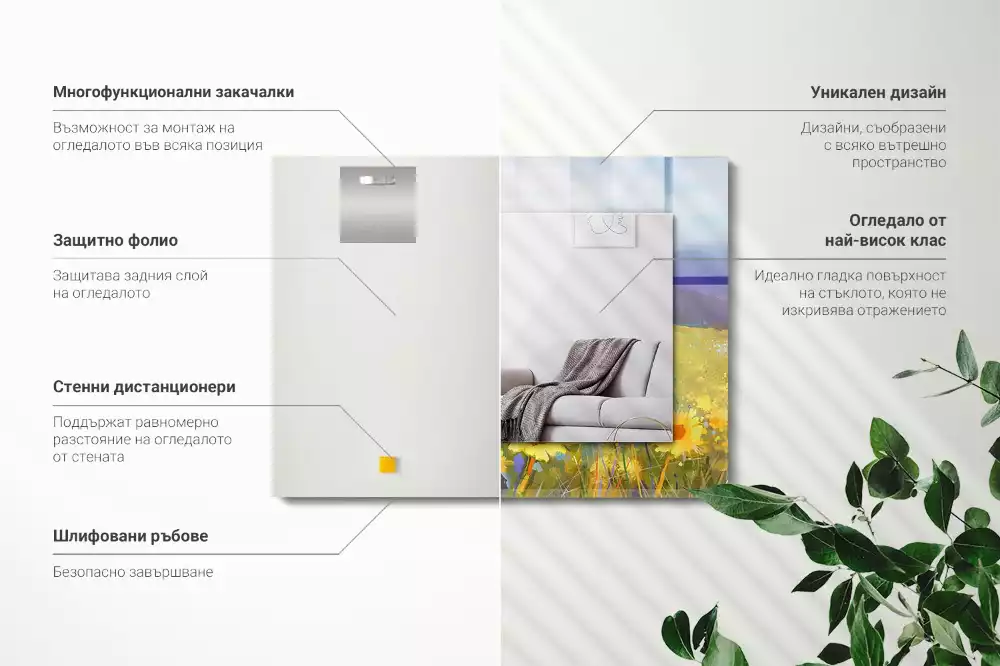 Espelho decorativo Campo de Girassóis