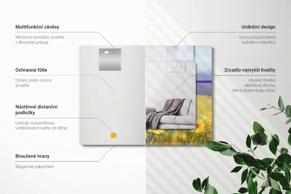 Espelho decorativo Campo de Girassóis