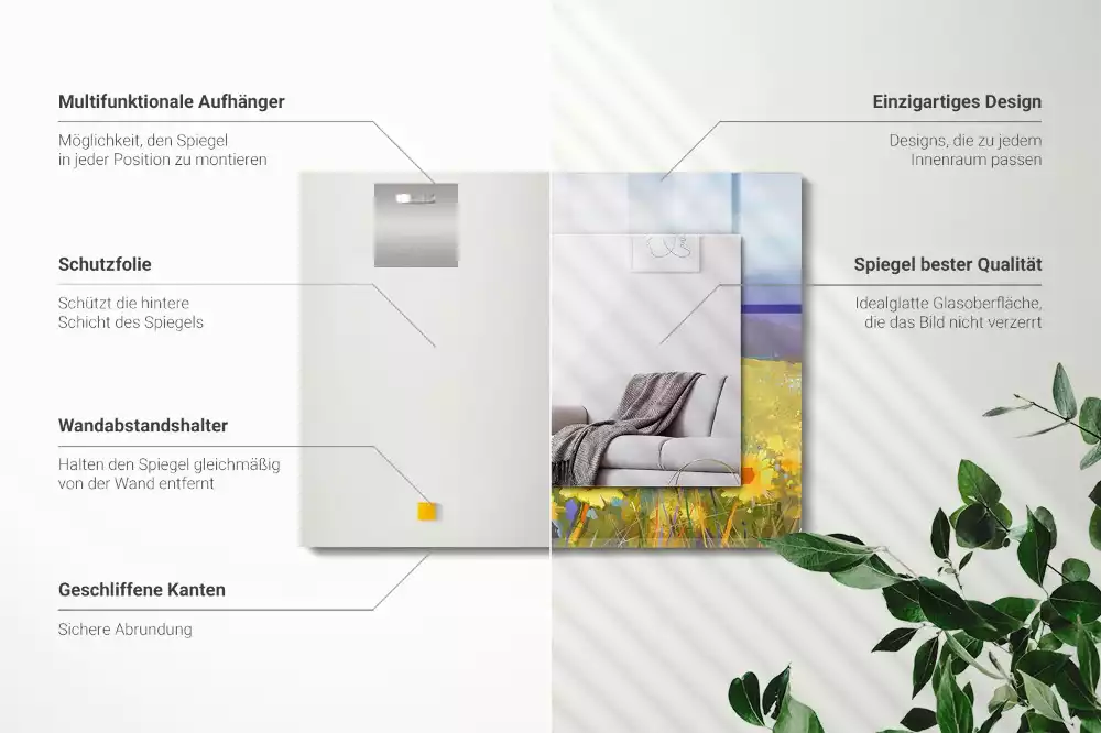 Espelho decorativo Campo de Girassóis