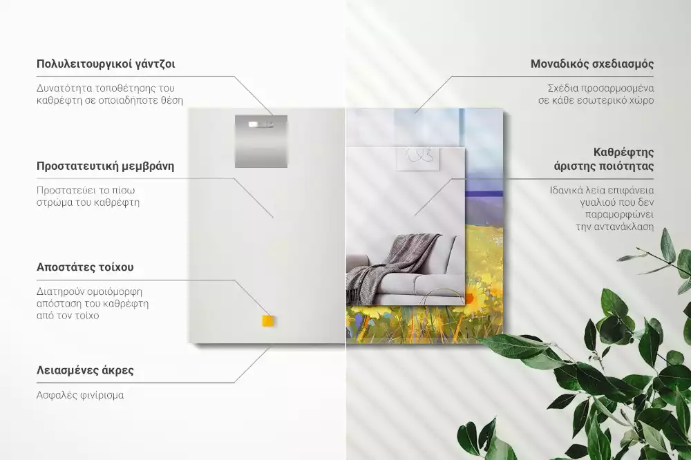 Espelho decorativo Campo de Girassóis