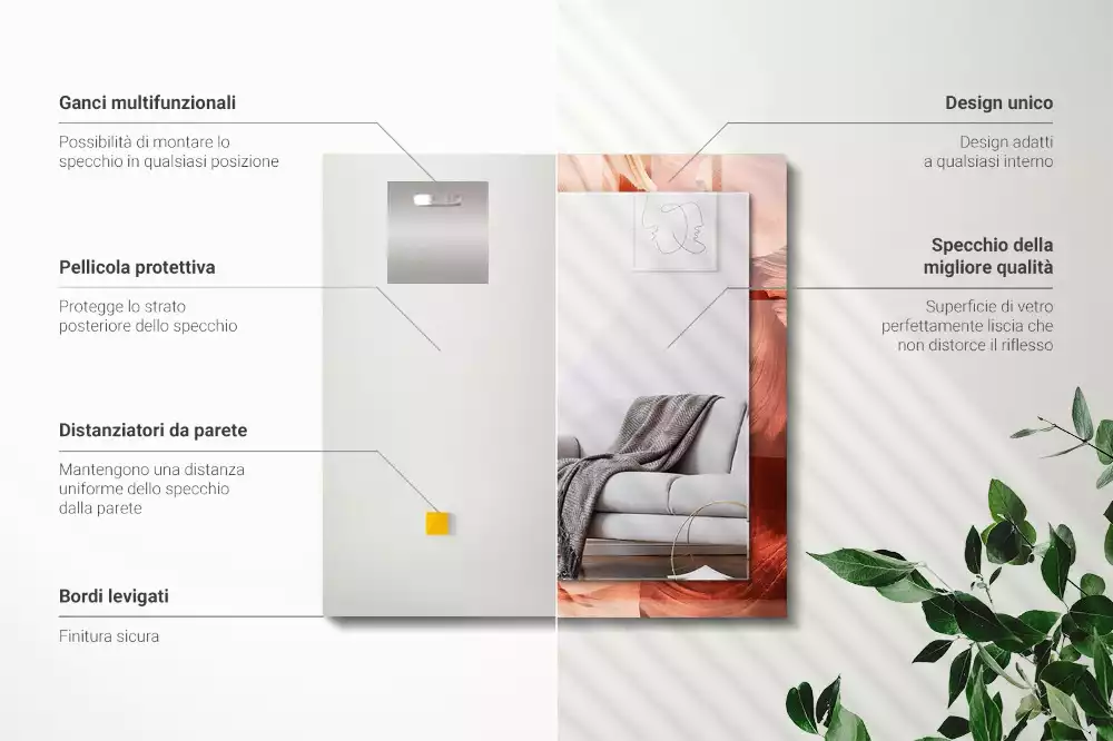 Espelho decorado Rochas do Cânion do Deserto