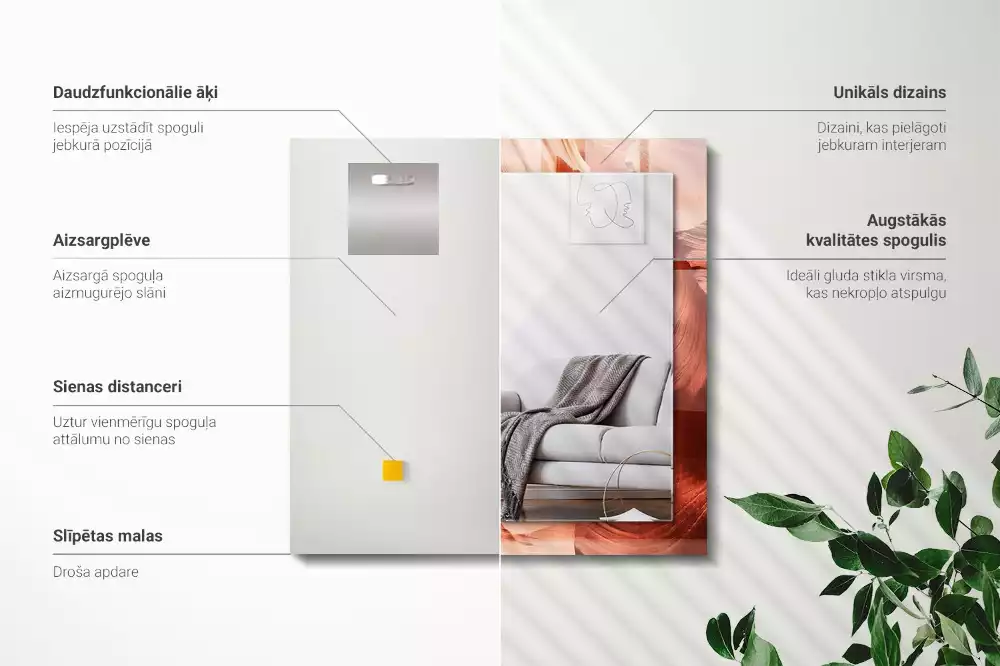 Espelho decorado Rochas do Cânion do Deserto