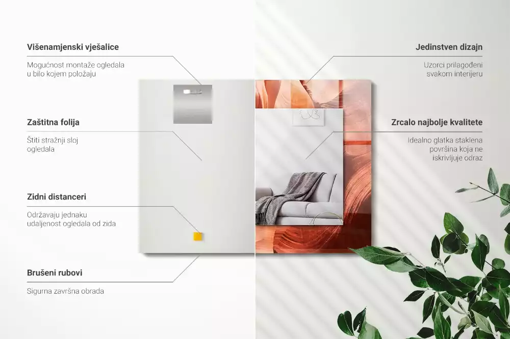 Espelho decorado Rochas do Cânion do Deserto