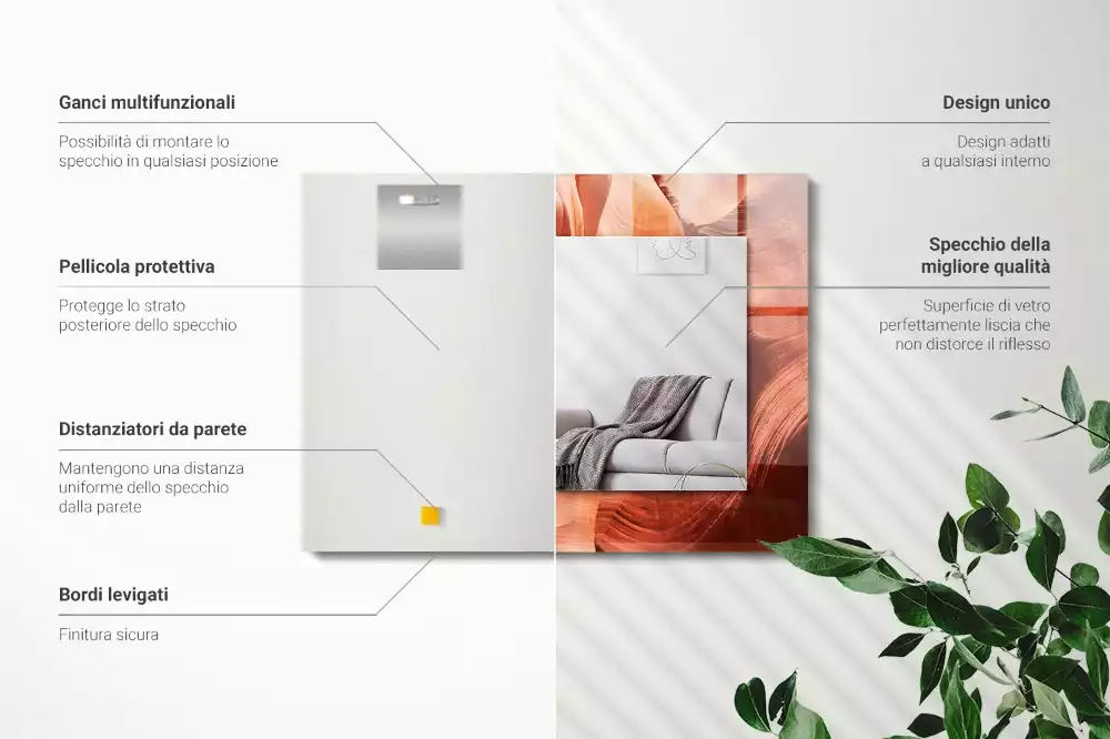 Espelho decorado Rochas do Cânion do Deserto